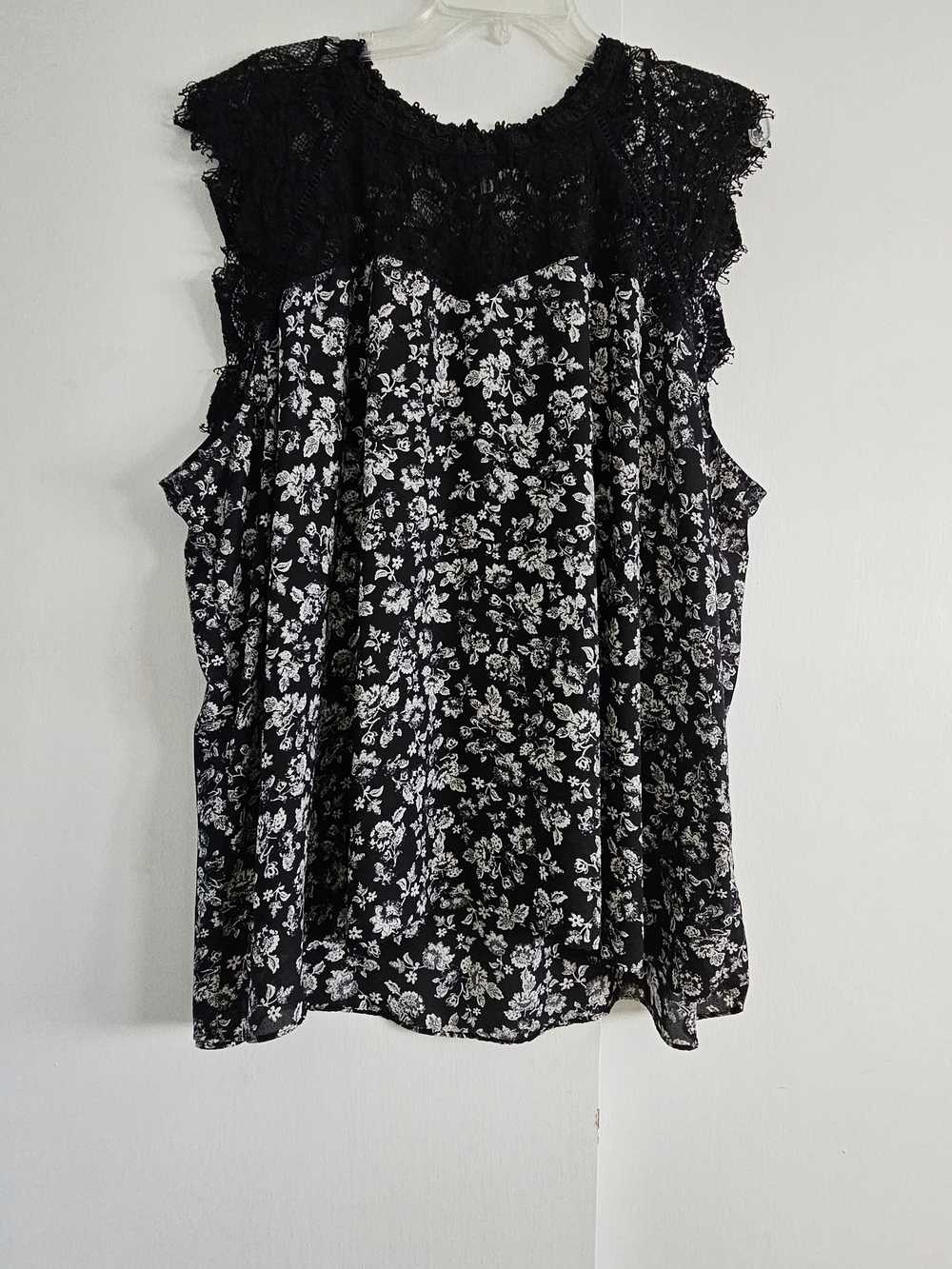 Maurices Tank Black Floral Lace Tank 4xl